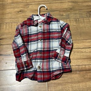 Jumping bean, baby boy 18M button down flannel